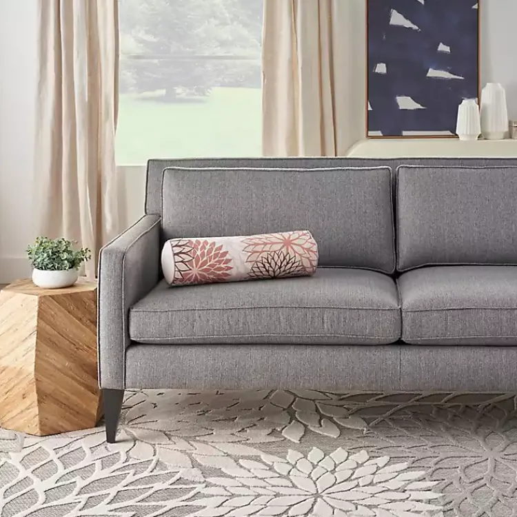 Kirklands Home Outdoor Cushions & Pillows|and Beige Floral Outdoor Bolster Pillow Pink