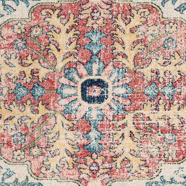 Kirklands Home Area Rugs|Pink and Blue Traditional Medallion Area Rug, 8x12