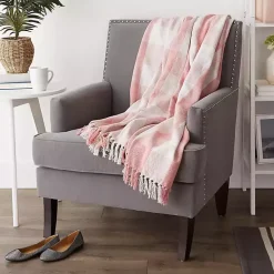 Best Pink and White Buffalo Check Throw Blankets & Throws