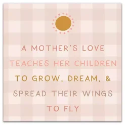 Kirklands Home Wall Quotes & Signs|Checkered A Mother's Love Canvas Art Print Pink