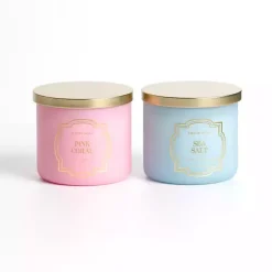 Discount Pink Coral & Sea Salt 2-pc. Candle Set Candles