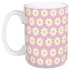 Discount Pink Daisy Sunny Bunny Mugs, Set of 2 Easter Decorations