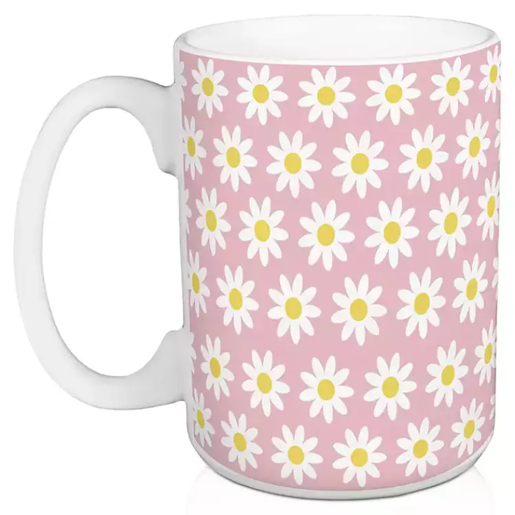 Discount Pink Daisy Sunny Bunny Mugs, Set of 2 Easter Decorations