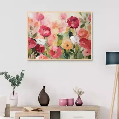 Kirklands Home Canvas Art|Extract Framed Canvas Art Print Pink