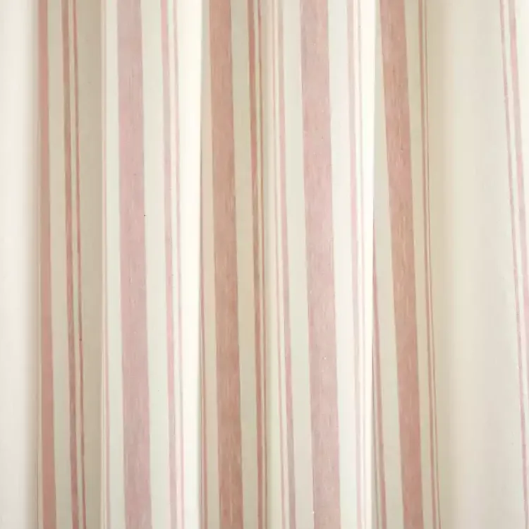 Kirklands Home Curtains & Drapes|Farmhouse Stripe Curtain Panel Set, 84 in. Pink