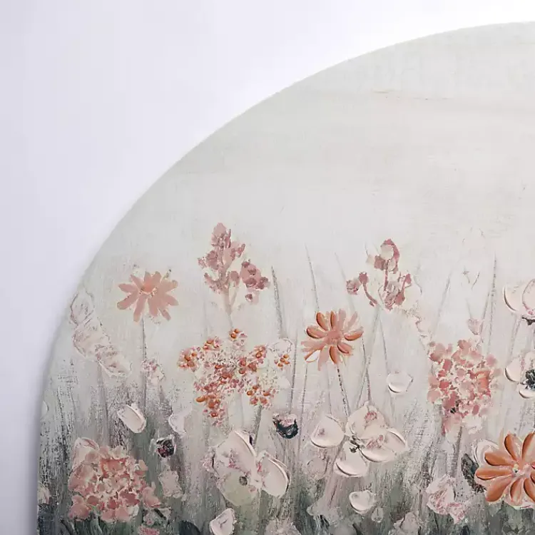 Kirklands Home Canvas Art|Pink Floral Meadow Arch Canvas Art Print