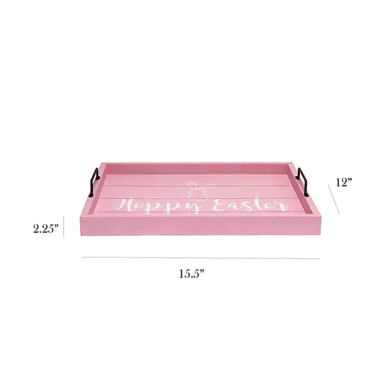 Online Hoppy Easter Wood Tray Easter Decorations