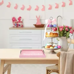 Online Hoppy Easter Wood Tray Easter Decorations