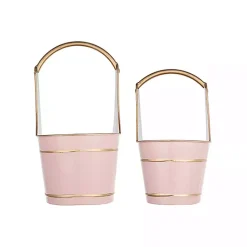 Clearance Iron Merry Christmas Baskets, Set of 2 Christmas Decorations