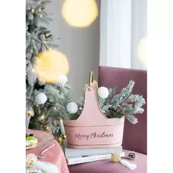 Clearance Iron Merry Christmas Baskets, Set of 2 Christmas Decorations