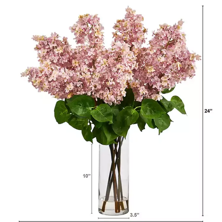 Online Lilac Arrangement in Glass Vase Arrangements & Greenery