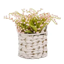 Outlet Pink Lily of the Valley Arrangement in Basket Arrangements & Greenery