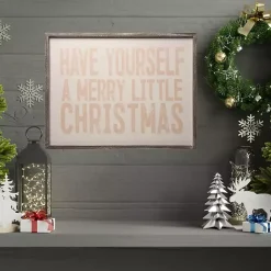 Best Pink Merry Little Christmas Framed Wall Plaque Christmas Art & Wall Decor