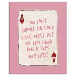 Kirklands Home Wall Quotes & Signs|Playing Card Canvas Art Print Pink