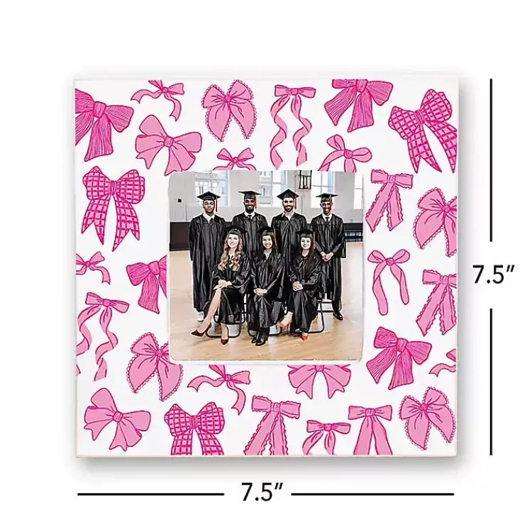 Discount Pink Preppy Bows Picture Frame Picture Frames