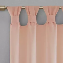 Kirklands Home Curtains & Drapes|Rosette Tab Top Curtain Panel, 63 in. Pink