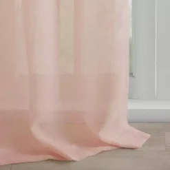 Kirklands Home Curtains & Drapes|Rosette Tab Top Curtain Panel, 63 in. Pink