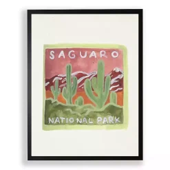 Kirklands Home Framed Art|Pink Saguaro Framed Art Print