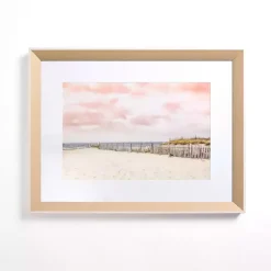 Kirklands Home Framed Art|Pink Sky Beach Framed Art Print