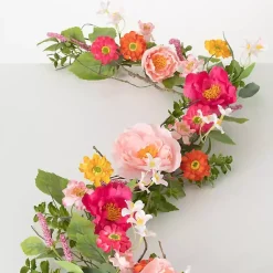 Outlet Pink Spring Floral Garland Arrangements & Greenery