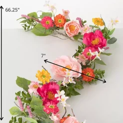 Outlet Pink Spring Floral Garland Arrangements & Greenery