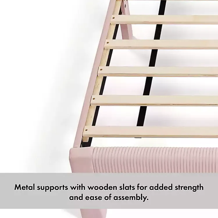 Kirklands Home Beds & Headboards|Upholstered Dalia Queen Platform Bed Pink