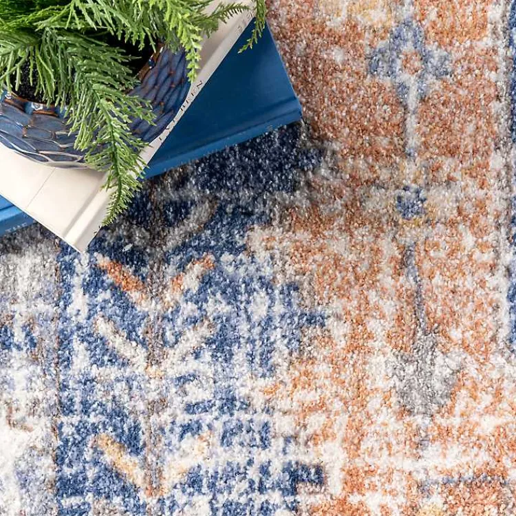 Kirklands Home Area Rugs|Pink Vintage Floral Print Area Rug, 5x7