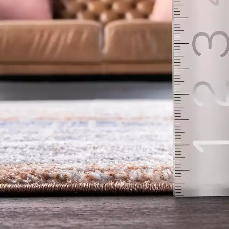 Kirklands Home Area Rugs|Pink Vintage Floral Print Area Rug, 5x7