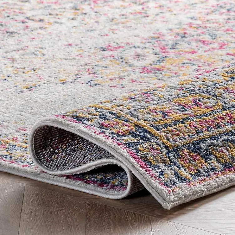 Kirklands Home Area Rugs|Pink Vintage Medallion Area Rug, 8x12