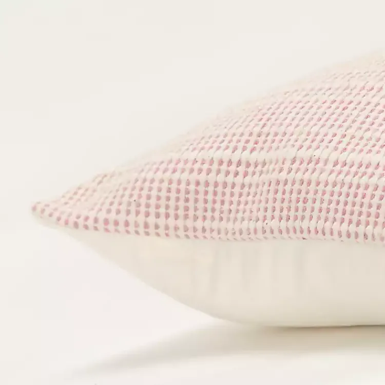 Sale Pink Woven Throw Pillow Pillows