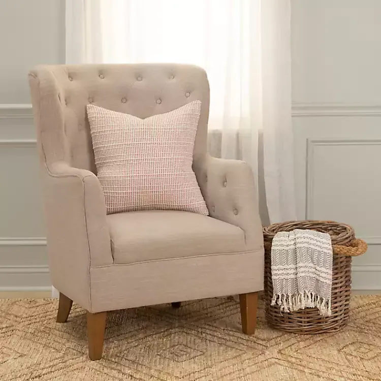 Sale Pink Woven Throw Pillow Pillows