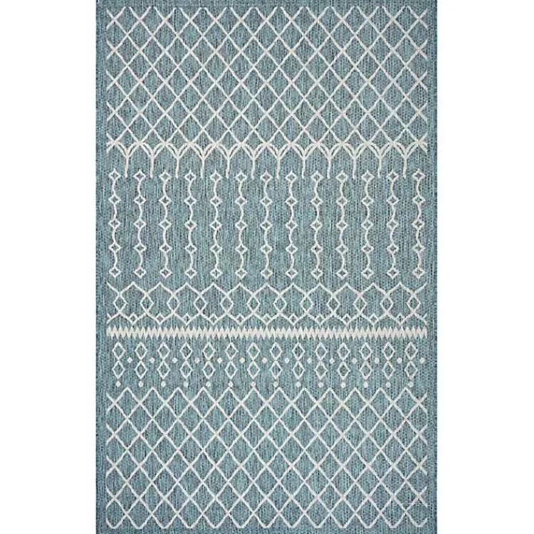 Kirklands Home Outdoor Rugs|Placid Portico Sun Shower Outdoor Area Rug, 5x8