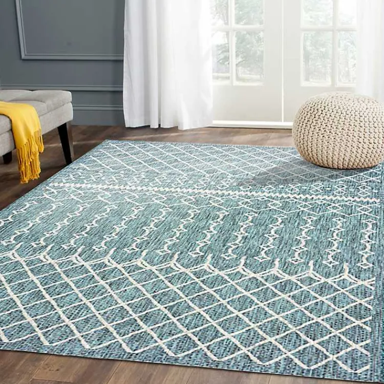 Kirklands Home Outdoor Rugs|Placid Portico Sun Shower Outdoor Area Rug, 5x8