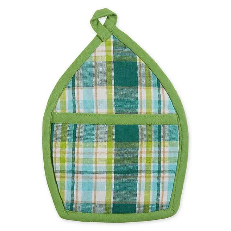 Kirklands Home Kitchen Accessories|Plaid Garden Gnome 3-pc. Towel and Pot Holder Set