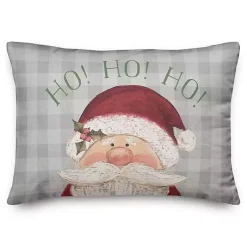 New Plaid Ho Ho Ho Santa Claus Pillow Christmas Pillows