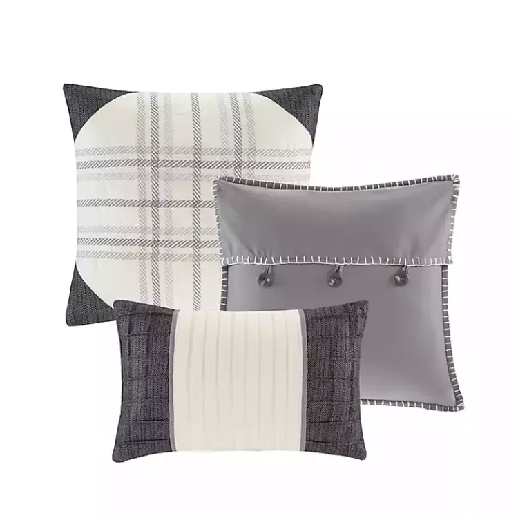 Kirklands Home Bedspreads & Coverlets|Plaid Reversible 6-pc. Full/Queen Coverlet Set