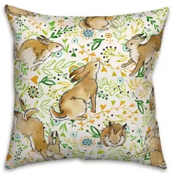 Outlet Playful Pastel Bunny Outdoor Pillow Easter Decorations