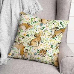 Outlet Playful Pastel Bunny Outdoor Pillow Easter Decorations
