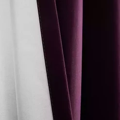 Kirklands Home Curtains & Drapes|Plum Absolute Blackout Curtain Panel Set, 84 in. Purple