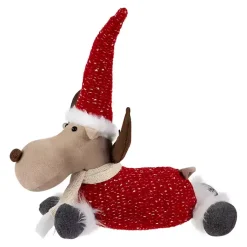 Outlet Plush Laying Moose Decoration Christmas Decorations