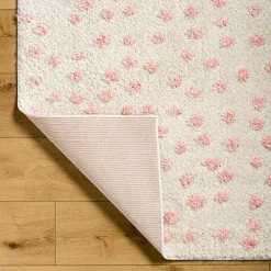 Kirklands Home Area Rugs|Plush Pink Dotted Area Rug, 5x7