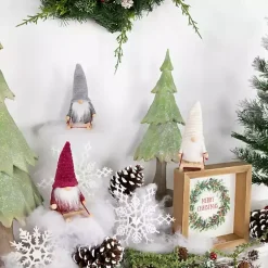 Plush Sledding Gnomes, Set of 3 Christmas Decorations