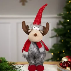 Sale Plush Standing Moose Decoration Christmas Decorations