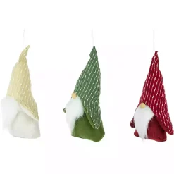 Discount Plush Striped Hat Gnomes, Set of 3 Christmas Decorations