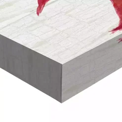 Discount Poinsettia and Holly Canvas Art Print Christmas Art & Wall Decor