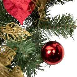 Sale Poinsettia and Ornament Wreath Christmas Wreaths