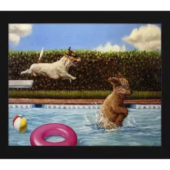 Kirklands Home Framed Art|Pool Party Framed Art Print Multi