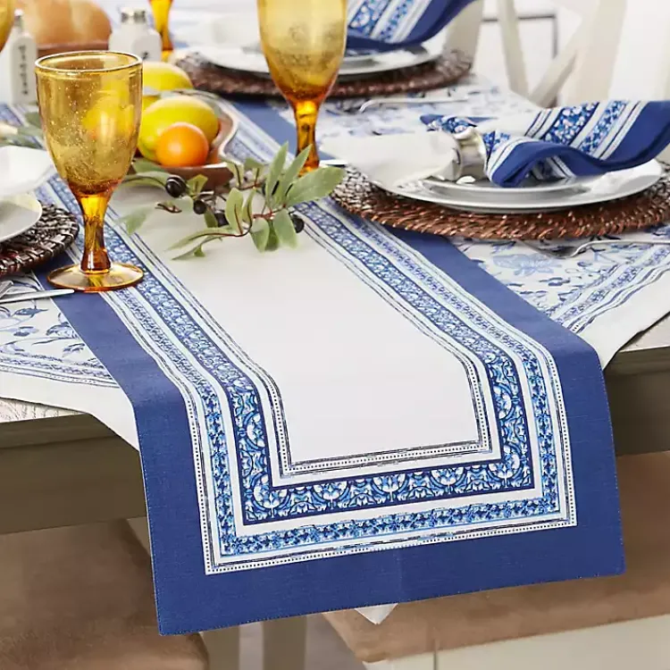 Kirklands Home Table Linens|Porto Stripe Table Runner, 72 in.