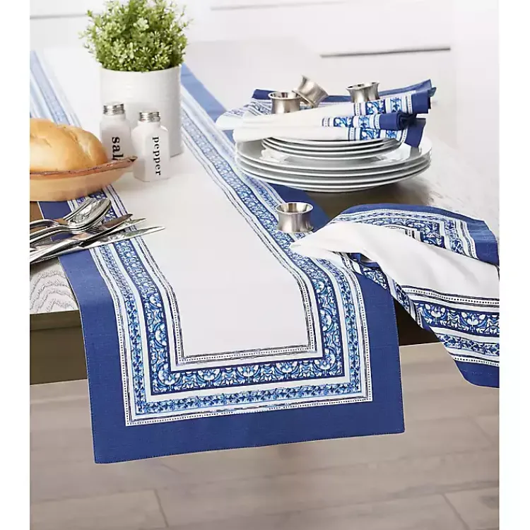 Kirklands Home Table Linens|Porto Stripe Table Runner, 72 in.