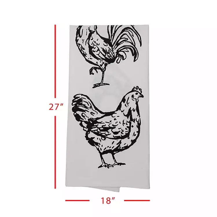 Kirklands Home Kitchen Accessories|Portrait Farm Animals Kitchen Towels, Set of 3